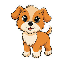 Obraz premium cute puppy t-shirt design vector art