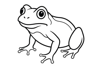 frog lineart vector illustration
