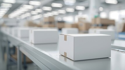 Fototapeta premium boxes in warehouse