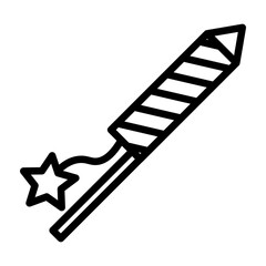 Firecrackers Vector Line Icon Design