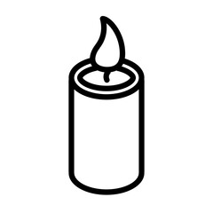 Candle Vector Line Icon Design