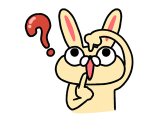 疑問があるうさぎ