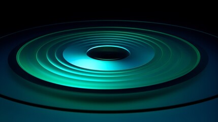 Abstract Geometric Background with Teal and Green Circles