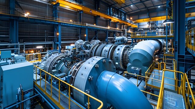 The seamless integration of turbines and generators in a natural gas power plant