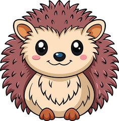 Cute Hedgehog vector cartoon illustration
 Illustrator Artwork