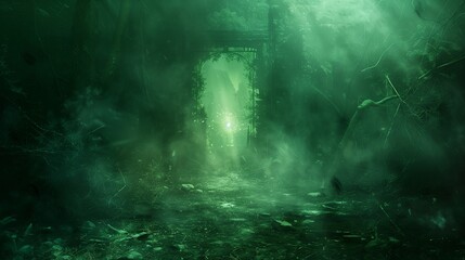 Fototapeta premium Mystical Forest Gateway Scene