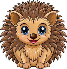 Cute Hedgehog vector cartoon illustration
 Illustrator Artwork