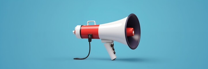 marketing communication concept with megaphone