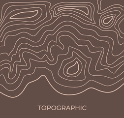 Vector drawing image map banner poster cover black and white minimalist banner topographic illustration