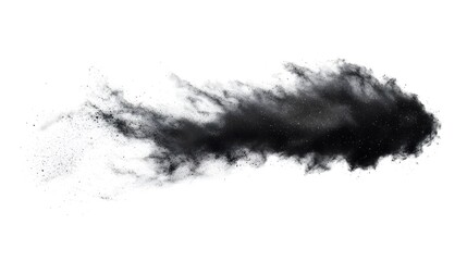 Fototapeta premium Dust Cloud: A swirling dust cloud, with fine particles suspended mid-air, creating a subtle texture on a white background. 
