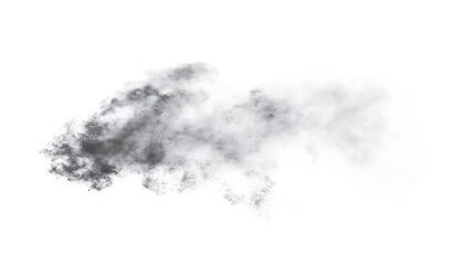 Fototapeta premium Dust Cloud: A swirling dust cloud, with fine particles suspended mid-air, creating a subtle texture on a white background. 