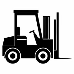 Forklift Black silhouette