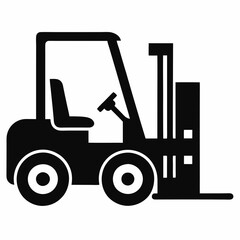 Forklift Black silhouette