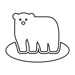 Polar bear, wild creature, bear animal icon
