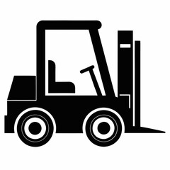 Forklift Black silhouette