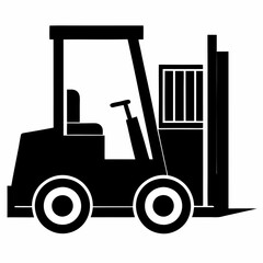 Forklift Black silhouette