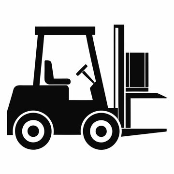 recommend clip art: Forklift Black silhouette