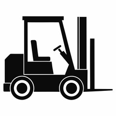 Forklift Black silhouette