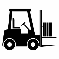 Forklift Black silhouette