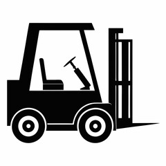 Forklift Black silhouette