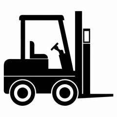 Forklift Black silhouette