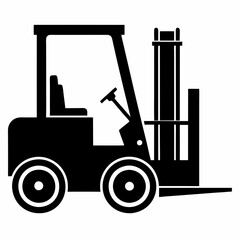 Forklift Black silhouette