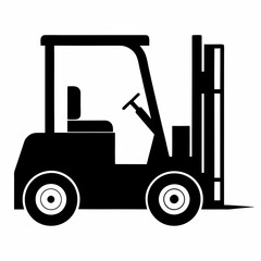 Forklift Black silhouette