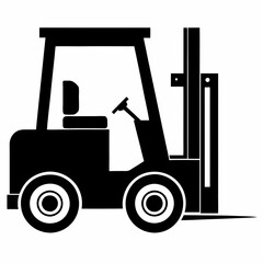 Forklift Black silhouette