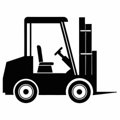 Forklift Black silhouette