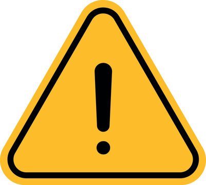 recommend clip art: Danger Icon. Caution alarm, danger sign, attention vector icon, yellow and black fatal error message element, exclamation mark of warning attention icon. Warning triangle icon. Yellow caution warn png