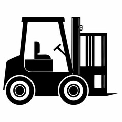 Forklift Black silhouette
