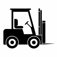 Forklift Black silhouette