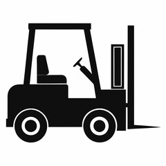 Forklift Black silhouette
