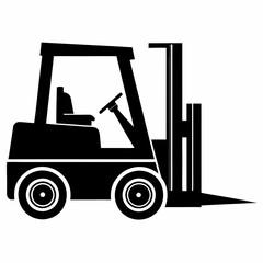 Forklift Black silhouette