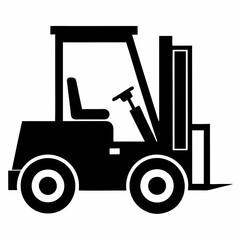 Forklift Black silhouette