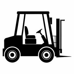 Forklift Black silhouette