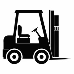 Forklift Black silhouette