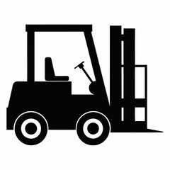 Forklift Black silhouette
