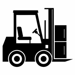 Forklift Black silhouette