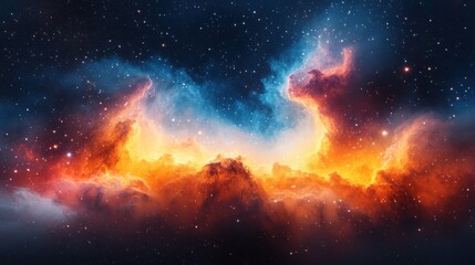 Obraz premium Cosmic Nebula: A Celestial Tapestry
