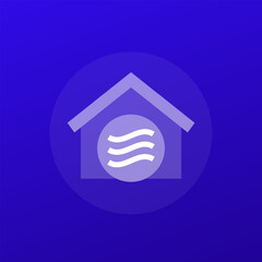 indoor air quality icon, transparent design