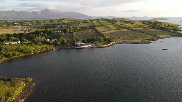 A typical Irish landscape along the Atlantic Coast. Westport, Mayo, Ireland