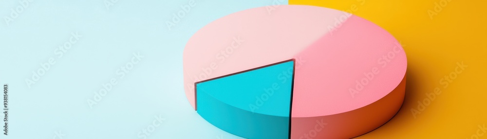Aufkleber colorful pie chart on a vibrant background, symbolizing data representation and analytics in a moder