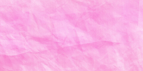 Plastic pink satin fabric texture soft blur background.  Pattern of pink crumpled fabric. white fabric textured crumpled white paper background. panorama craft wrinkly paper texture background.