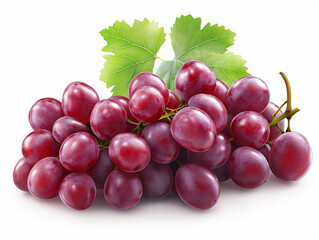 Fototapeta premium red grapes isolated on white background
