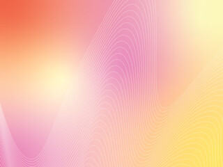 Multicolour Pastel tint gradient background with wavy lines texture