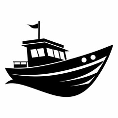 Boat Black silhouette