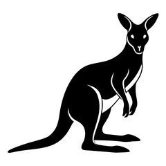 kangaroo silhouette vector