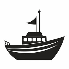 Boat Black silhouette