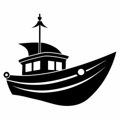 Boat Black silhouette